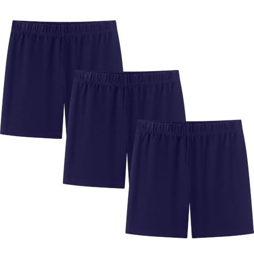 DIPUG DIPUG Girls Biker Shorts - Navy Cartwheel Shorts for Under Dress and Dance, Size 6Y