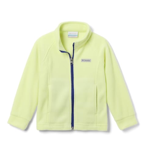 Columbia Girls' Benton Springs Jacket, Soft Fleece, Classic Fit Fleece Jacket, Spring Yellow, 3 Years