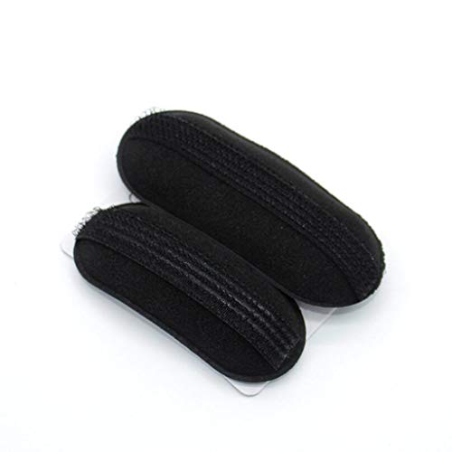 1Pair(2PCS) Charming Pompadour Fringe Bump Breathable Hairpin Volume Inserts Do Beehive Hair Styler Insert Tool Hair Clip Hair Accessories with Bitter Fleabane Bitter Fleabane Stick (Black)