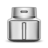 Cosori Iconic Single Friggitrice ad Aria 6,2 Litri, Intelligente in Acciaio Inossidabile, Rivestimento Ceramico Senza PFAS, Garanzia Limitata di 5 Anni, Motore DC, 5 Velocità della Ventola Automatica