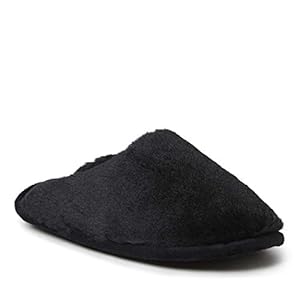 Dearfoams Women’s Bailey Plush faux faux fur Scuff Slipper