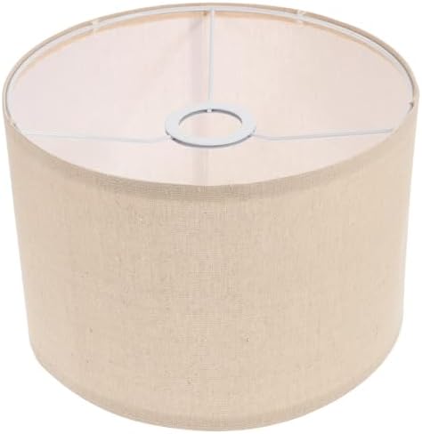 ABOOFAN Abat-Jour En Tissu Lin Naturel Abaissé Pour Lampe E27 Lam...