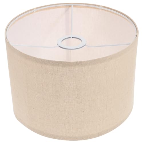 Luxshiny Abat-Jour Amovible En Lin Pour Lampe De Table Et Lampadaire E27 26X19Cm Décoration Naturelle Intérieure Chaleureuse Et Polyvalente
