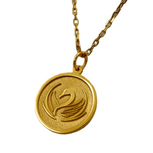 Collier cygne gravé 24 mm en argent anti-ternissement pour peau sensible
