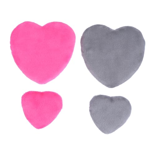 SAFIGLE Heart Makeup 4 Pack Pure Cotton Facial Powder Sponges for Foundation Blush Setting Powder
