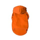 Generisch 1 Stück Hundepullover Winter-Haustier-Kleidung Hunde-Outfit weicher Katzen-Pullover Hunde-Sweatshirt für kleine Hunde-Welpen-Katzen (Orange, S)