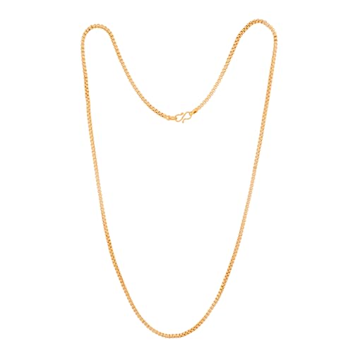 Radha's Creations Traditional medium thickness chain Necklace One Gram Gold Plated For Women and Girls No.1195