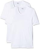 schiesser münchen  Schiesser 2 StÃ¼ck ( Doppelpack ) Herren 1/2 Arm Unterhemd Feinripp - WeiÃŸ: GrÃ¶ÃŸe: M