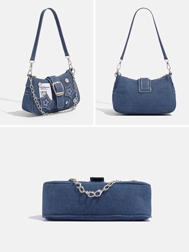 ITALISH blue denim sling bag – image 5