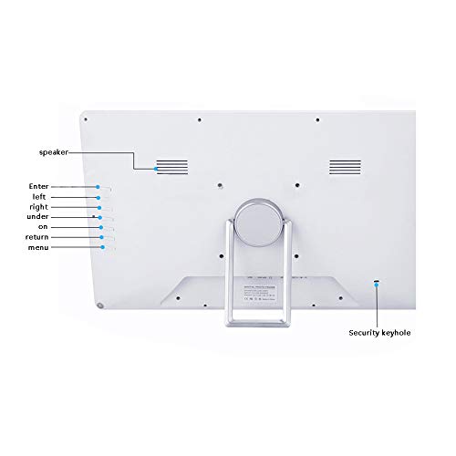 Cadre photo électronique LED 18,5" blanc avec affichage publicitaire - 6