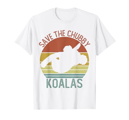 Save the Koalas Mens Koala Camicie Retro Animal Kawaii Koala Maglietta
