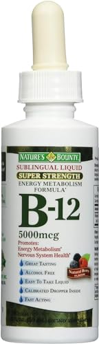 Nature's Bounty B-12 5000 mcg Sublingual Liquid Energy Health 2 oz (Pack of 3) Nature's Bounty B-12 5000 mcg Sublingual Liquid Energy Health 2 oz (Pack of 3)