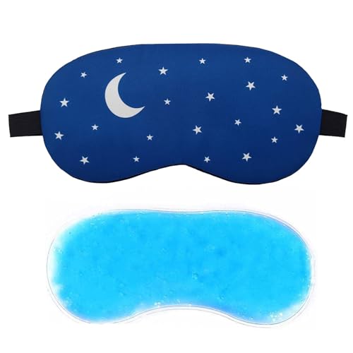 Image of Jenna Gel Sleeping Eye Shade Mask Cover For Insomnia, Meditation, Puffy Eyes And Dark Circles (NightSky Blue Gel-1)