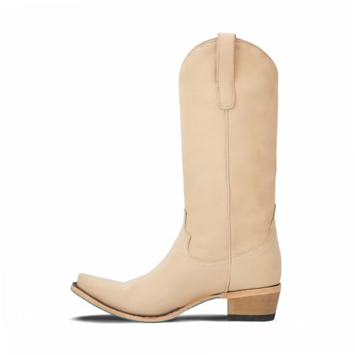 Lane Emma Jane Tall Western Boot Bone, 8.03