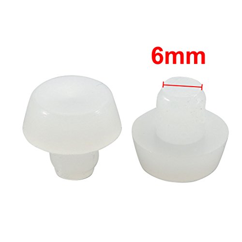 Uxcell® 10Pcs 6Mm White Rubber Round Plug Chair Table Furniture Leg Cap Covers Protector #TOP1