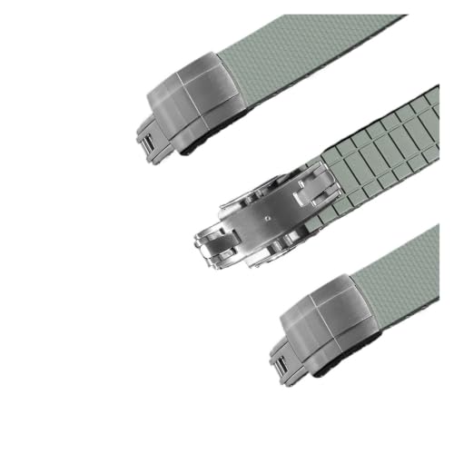 Bracelet de montre FKM 22mm noir interchangeable pour Longines et montres de luxe