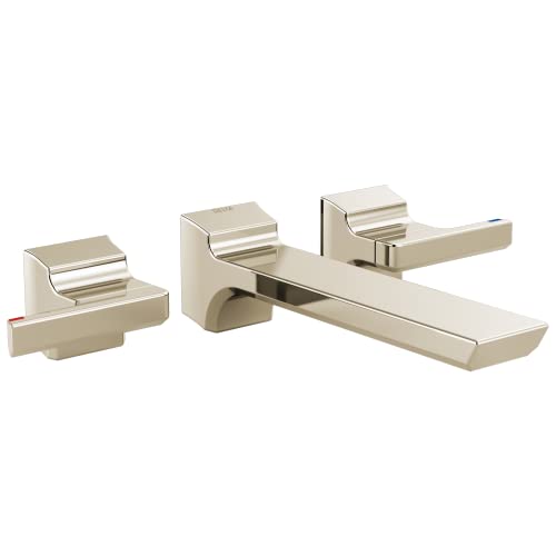 Delta Faucet T3599LF-PN-PR-WL Pivotal Wall-Mount, Lumicoat Polished Nickel
