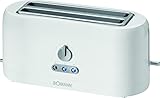 Bomann TA 245 CB Toaster, 4 Scheiben- Langschlitztoaster, Auftau-/Aufwärm-/Schnellstoppfunktion, Cool Touch-Gehäuse, 1400 Watt, Weiß