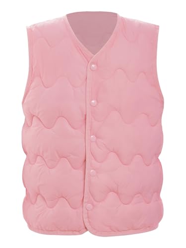 Girls Toddlers Quilted Puffer Vest Lightweight Warm Sleeveless Button Down Jacket Winter Outerwear Waistcoat3