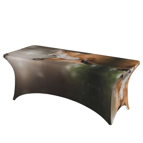 Nappe extensible rectangulaire pour cacher une table de buffet