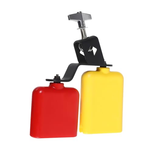 BESPORTBLE Bicolor Plastic Jam Block Percussion for School Bands High Low Tones Bell Lightweight Latin Bell Set