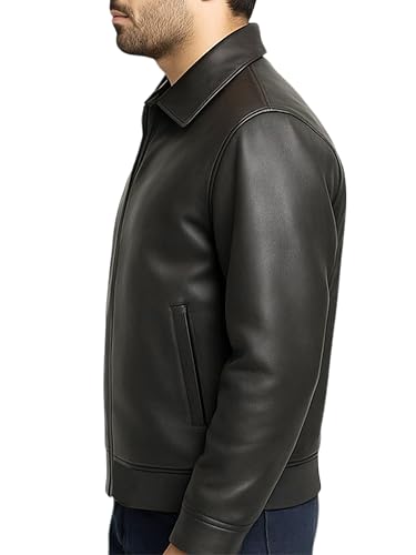 Mens Leather Jacket Classic Vintage Style Soft Lambskin Real Leather Jacket Men3