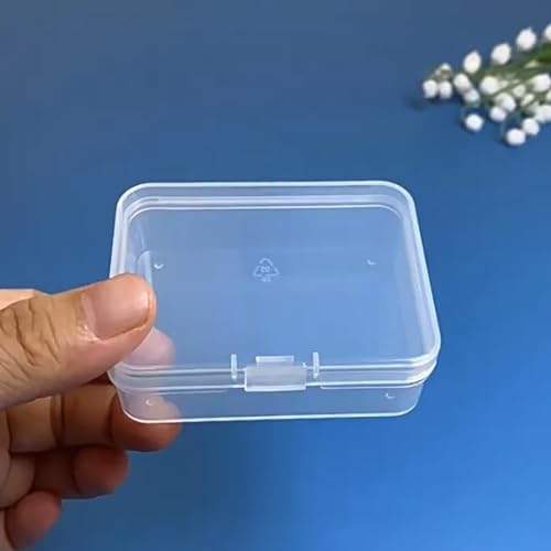 Image of 12 Pack Rectangle Small Plastic Containers (2.84 x 2.21 x 0.95 Inch), Small Plastic Containers, Mini Bead Organizer for items, Crafts, Beads, Coins, Jewelry and Business Cards