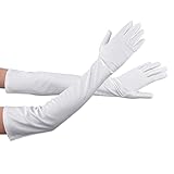 【Exquisites Geschenk】Weiße lange Handschuhe sind bequem und stilvoll, ein Muss für Partyliebhaber und ein perfektes Weihnachtsgeschenk, perfekt für Ihre Mutter, Schwester, Freundin und Freunde auf Geburtstagsfeiern, Valentinstag und Muttertag, um ihre Liebe auszudrücken