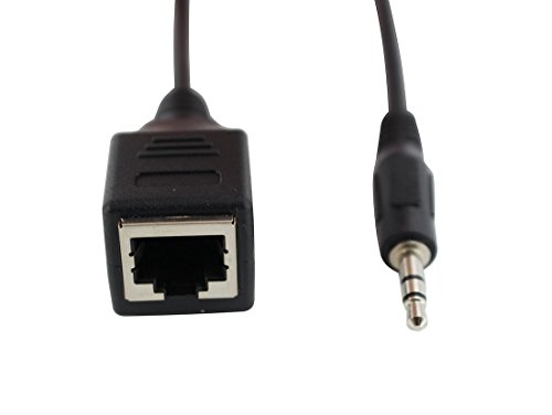 Extensor cable adaptador 3.5mm macho a RJ45 hembra 30 cm miniatura 3