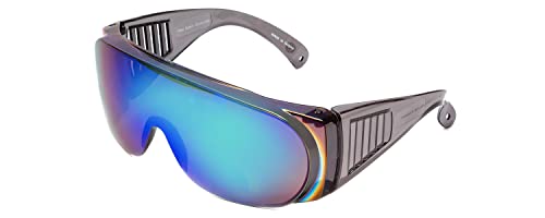 Calabria 1003 Large Fit Over Safety Glasses Fitover Prescription Eyewear Men Women Wrap Around Tinted Anti Fog Scratch Glare