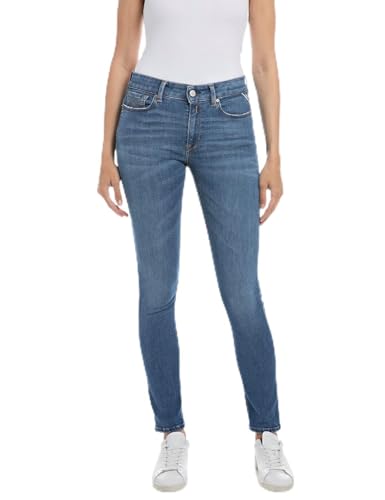 REPLAY Women's WH689 New Luz Power Stretch Jeans, Medium Blue 009-2, 25W / 28L