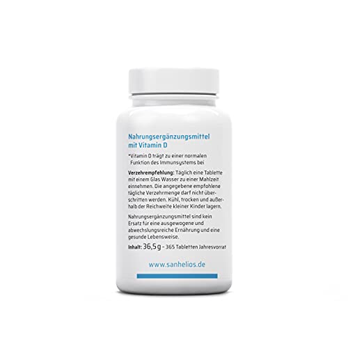 Vitamin D3 Sanhelios Sonnenvitamin 1000 I.E. für Immunsystem und Knochen