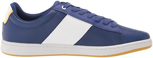 Lacoste Men's Carnaby Legacy Sneaker, BLU/YLW, 8 | Image 5