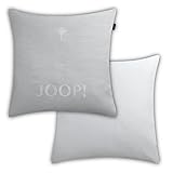 Kissenbezug aus 100 Prozent Polyester in schlichtem Design mit Kornblumen- und JOOP!-Dessin, schönes Wohn-Accessoire zur Dekoration