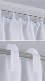 Vorhang Verdeckte Schlaufen Cationic »JENA« HxB 250x300 cm Weiß Blickdicht Leinen Optik Gardine Meliert Gardinenband mit Raffhalter, 2019037