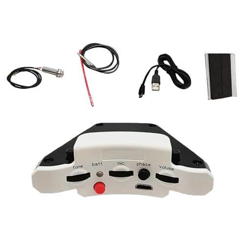 Microphone trou de son guitare acoustique piézo système double et rechargeable avec volume
