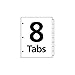 Avery Subdividing 8 Tab Dividers for 3 Ring Binders, Customizable Table of Contents, Multicolor Tabs (13155)