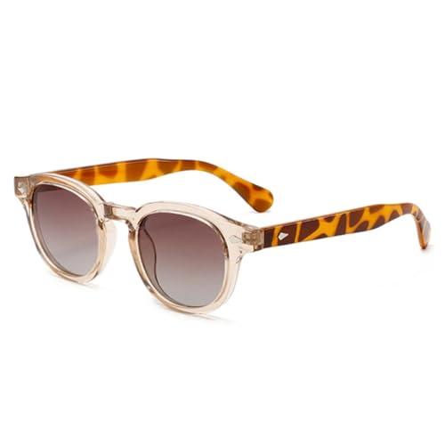 Lunettes de soleil rondes verres UV400 pour femme adepte du style punk rétro