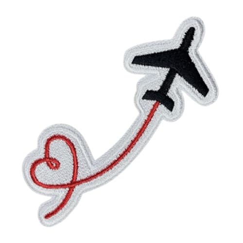 Airplane Iron On Patch – Travel Flight Plane Patch for Jackets, Backpacks, Hats, and Explorer DIY Projects