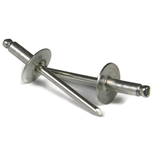 Stainless Steel Pop Rivets 3/16 Diameter (#6) Large Flange Blind Rivets 6-4LF, 3/16" x 1/4" Grip (0.188-0.250) QTY 250