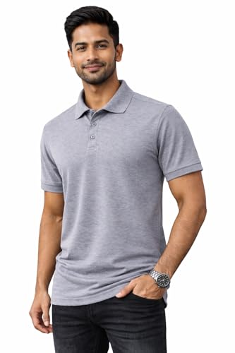 Image of Men's Polo T-Shirt | Breathable, Moisture-Wicking, Soft & Lightweight | Regular Fit Casual & Travel Wear