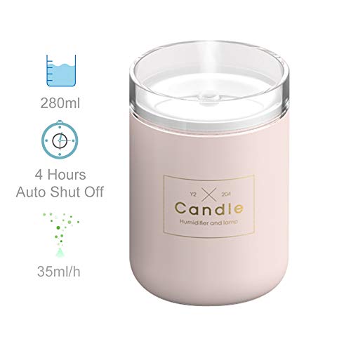 HARPAT Humidifier USB Cool Mist Humidifier 280ml Ultrasonic Portable Mini Humidifier