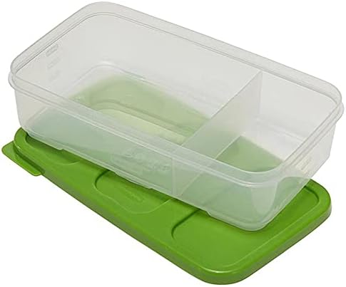 Rubbermaid Entree Container with Dividers and Lid, Green