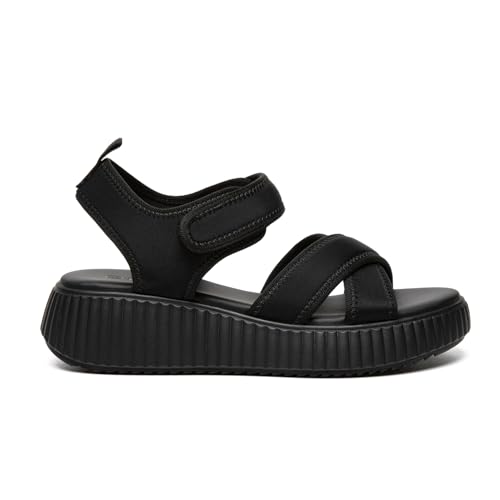 Rihero Women's Comfortable Platform Sport Sandals Open Toe Soft Adjustable Summer Beach Wedge Sandals2