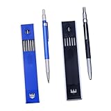 TOPBATHY 2 set Matite Meccaniche Premium in Metallo con Meccanismo Automatico e Impugnatura Antiscivolo Portamine per Disegno e Marcatura Falegnami Resistente alla Rottura e Bilanciamento