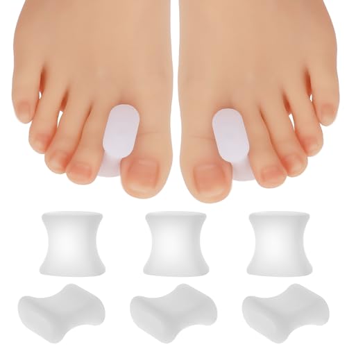 WY LIGHTING LEVEL 12Pcs Bunion Corrector Gel Toe Separators Soft Toe Spacers Overlapping Toes Pads Gel Orthotics for Men Women Sports Activities Calluses Crooked Toes Hammertoe Straighten Pain Relief