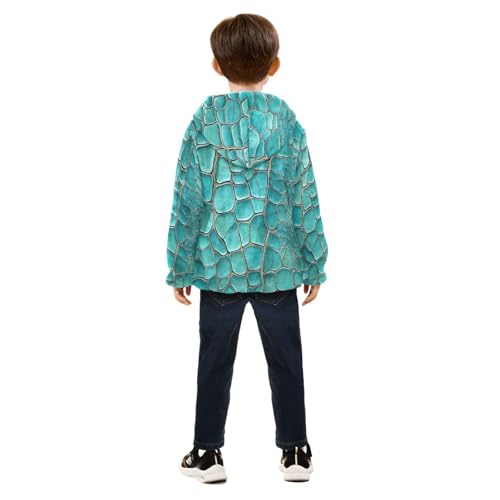 Crocodile Alligator Toddler Fleece Jacket Girl Boys Hooded Fleece Jacket Coat Warm Outwear Zip-up 3-10T4