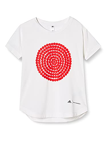 半袖 Tシャツ キッズ マリメッコ PRIMEGREEN エアロレディ ルーズ&ロンガー グラフィック 半袖Tシャツ JAS98 ホワイト/ビビッドレッド 130