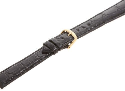 Hadley-Roma Men's Ms2001La-200 20Mm Black Genuine Caiman Crocodile Leather Watch Strap #TOP2