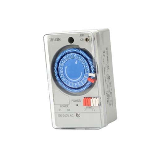 Gralara Interruptor Mecánico Temporizador con Función de Apagado Automático Control de Ventiladores Operación Programable Diseño Portátil Resistente a
